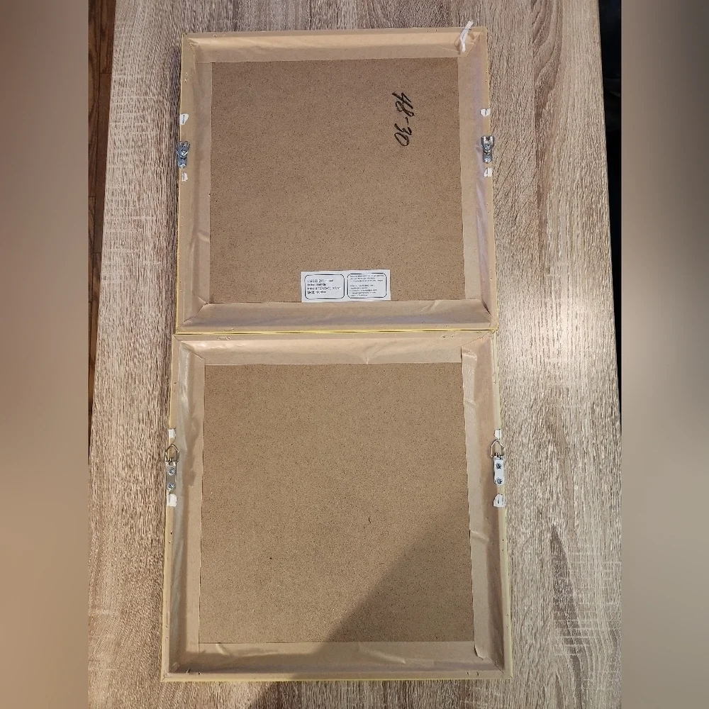 Carbon Loft Succulent Planters Diptych Floral Wood Framed Wall Hangings Set Of 2